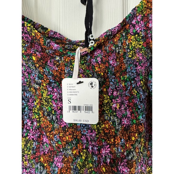 NEW Free People Back on Top‎ Floral Summer Crop Top Shirt Small - Picture 6 of 8